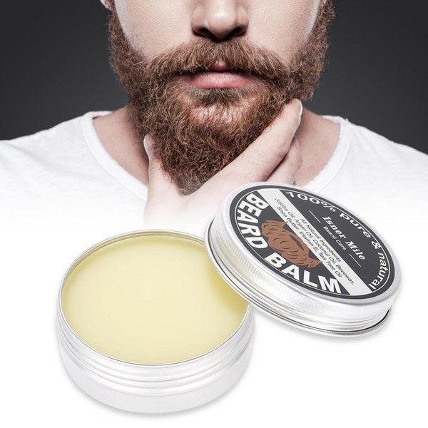 Beard Balm for Men, Mustache Butter, Beard Wax, Grooming Growth Cream Moisturizer and Softener Lotion Shaving Care, Styling Butter and Beard Cream for Man 60g