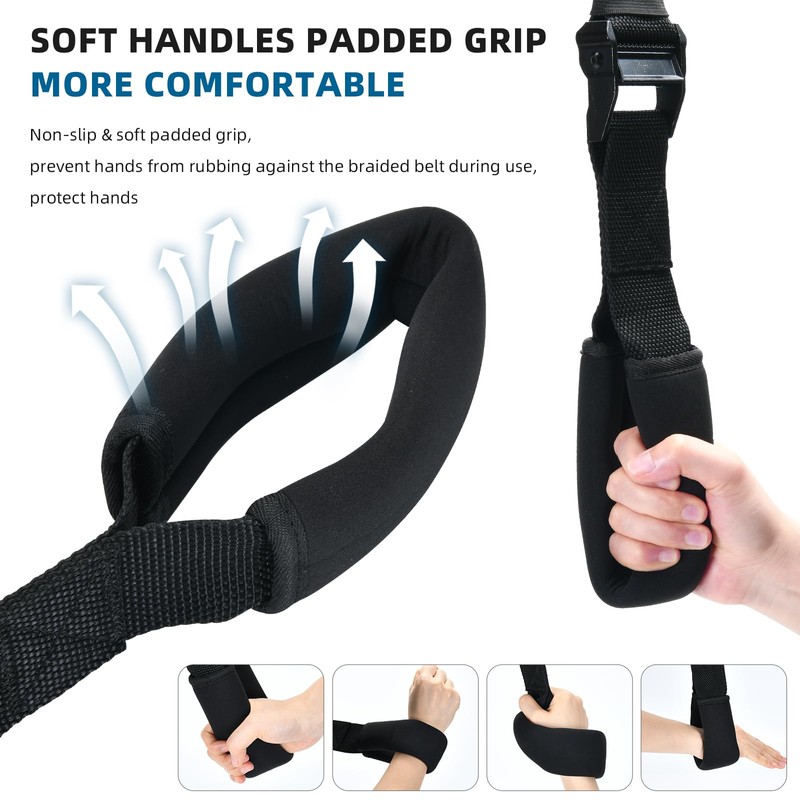 KONGISS Adjustable Tricep Rope Cable Attachment, Tricep Pull Down Rope,