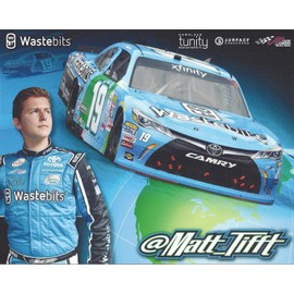 J And J Collectables 2017 MATT TIFFT "WASTEBITS 2ND VERSION JGR" #19 NASCAR XFINITY SERIES POSTCARD