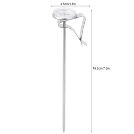 Milk Frothing Thermometer, Stainless Steel Instant Read Meat Thermometer with Clip Food Cooking Thermometer for Grill BBQ Steak Smoker Oil Milk Yogurt (Long)