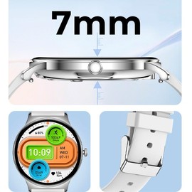 Cool Ultrathin Smartwatch + 2 Wristbands (Amoled, Calls, Health, Sports), Pink, Grande, pink