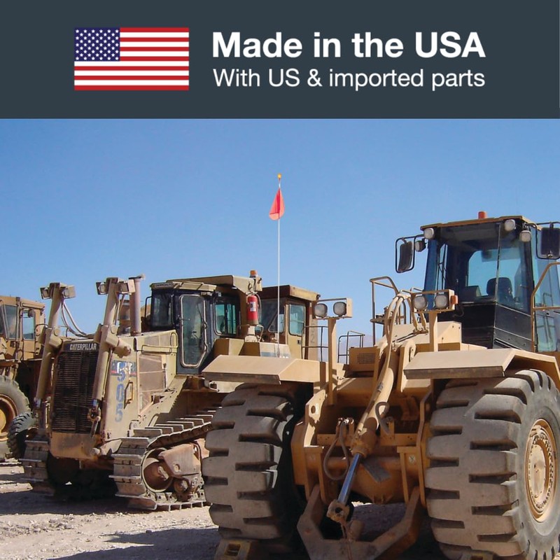 Checkers Heavy Duty Powered Threaded Hex 12" Orange with White