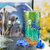 NymphFable 20oz Iris Flor Taza Termo Cafe para Llevar Taza