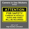 Unbranded Camera in Car Recording Video 6-Pack Decals Yellow &