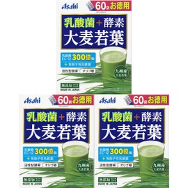 Asahi Group Foods Lactic Acid Bacteria + Enzyme, Young Barley Leaf Value Pack, 60 Bags x 3