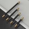 Amerdeco 10 Pack Matte Black and Gold Knurled Cabinet Pulls