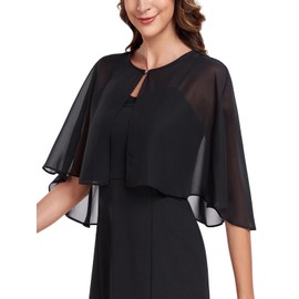 Womens Shawls and Wraps for Evening Dress Chiffon Shawl Cape Wedding Guest Bridesmaid Capelets Scarves(Chiffon Lavender)