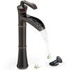 Tall Vessel Sink Faucet, Oil Rubbed Bronze Bathroom Faucet Waterfall