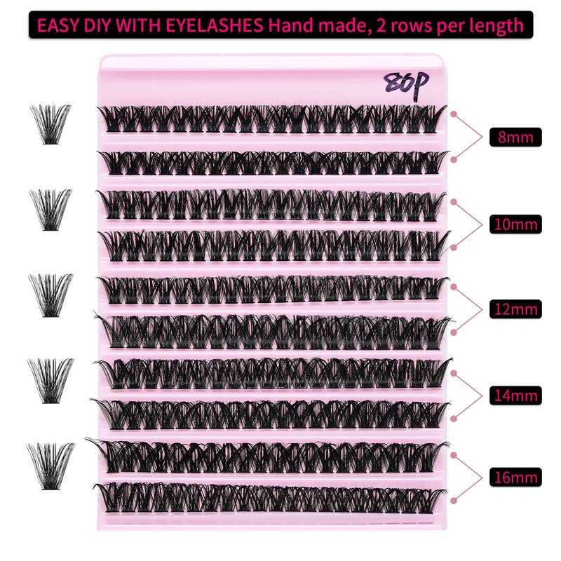 RITALASH Lash Clusters 80D DIY Cluster Lashes Fluffy Volume Eyelash