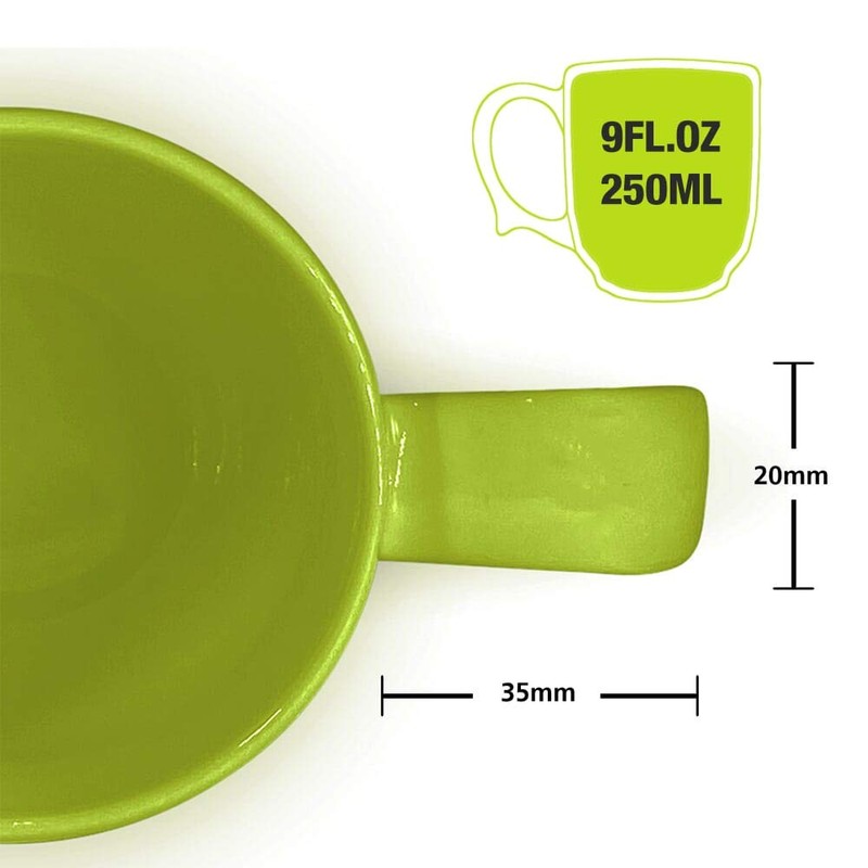 Dignity by Wade Large Handled Cup - Green