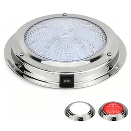 5.5 Inch 12V Dual-Color LED Boat Dome Light with Toggle Switch