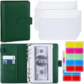 Antner A6 Budget Binder With Zipper Cash Envelopes For Money Organizer & Budgeti