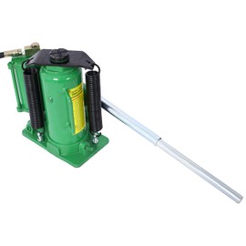 Benicabaly Air Hydraulic Bottle Jack, 12 Ton Lifting Capacity, Adjustable Height 9.8-19.3 inches, Manual and Pneumatic Operation, Green