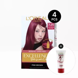 L'Oréal Paris [로레알파리] 엑셀랑스 파리지앵 시크 4개+헤어제품100ml(랜덤) [[00005] 6.41호] [L'Oréal Paris] Excellence Parisian Chic 4pcs + Hair Product 100ml (Random) [[00005] Shade 6.41]