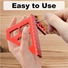 Multi Angle Measuring Ruler, 45°/90° Aluminum Alloy Woodworking Angle Ruler,