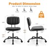 Sweetcrispy Small Office Desk Chair with Wheels Armless Comfy Computer