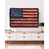 Lsrtoss American Flag Outdoor TV Cover 70-75 Inch Weatherproof, Vintage