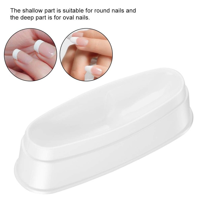 Cimenn Nail Dipping Powder Tray, Portable White Manicure Mould Nail