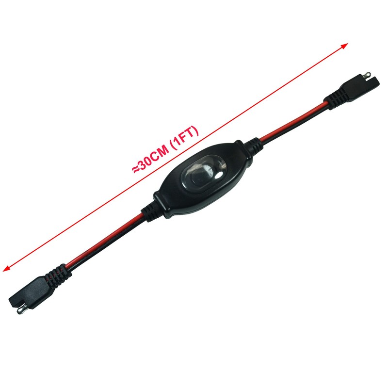 FILSHU SAE Extension Cable 16 AWG Wire Harness 12V-24V DC