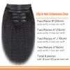 Kinky Straight Clip in Hair Extensions for Black Women Brazilian