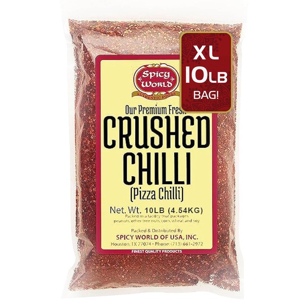 Spicy World Crushed Red Pepper Flakes 10 Pound Bulk Value