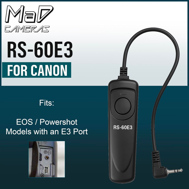 MaD Cameras RS-60E3 Remote Shutter Release Cable Control Cord for