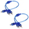 Unbranded 4Pcs RCA Y Splitter Audio Jack Cable Adapter 1
