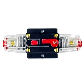 Xipupoo Xipupoo 30 Amp Circuit Breaker with Manual Reset Switch Waterproof 12V-48V DC Resettable Fuse for Boat Trolling Motor Marine ATV Trailer Vehicles Stereo Audio Electronic Battery Solar System