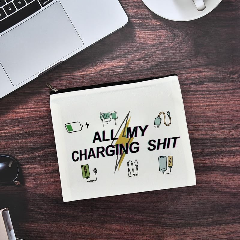 Charging Cable Organiser Bag Funny Travel Makeup Bag Charger Organiser