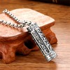 HannaFires Silver Tibetan Prayer Wheel - Spinning Buddhist Mantra Necklace,