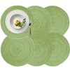 Round Placemats Set of 6, Washable Round Braided Place Mats,
