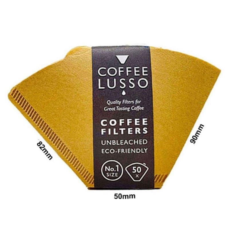 Size 1/No.1/101 Coffee Filter Papers by COFFEE LUSSO, Cone Shaped,