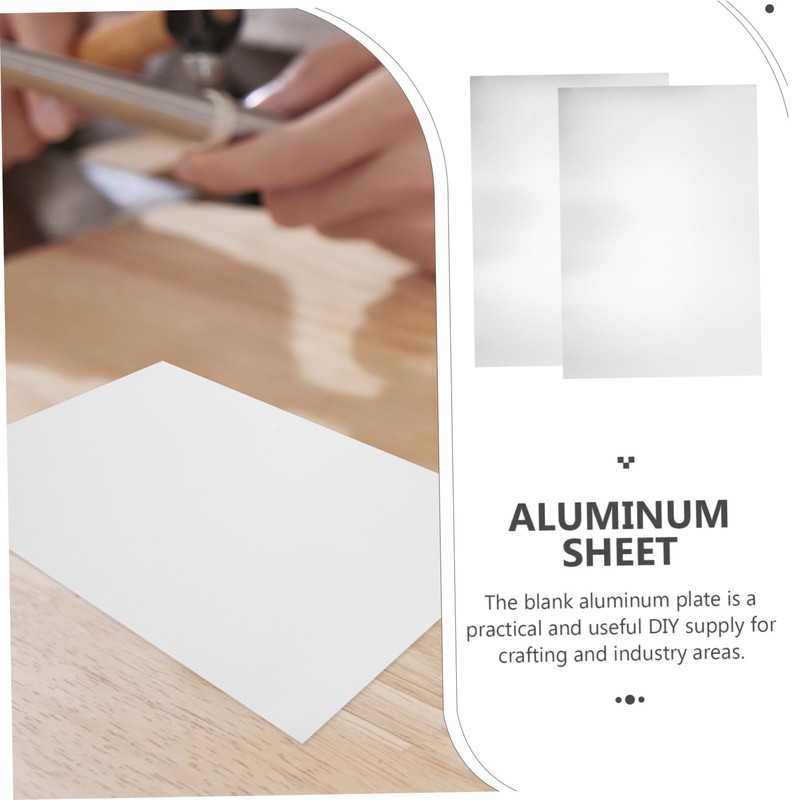 BUGUUYO Blank Aluminum Plate 2pcs Aluminum Sheet Metal for DIY