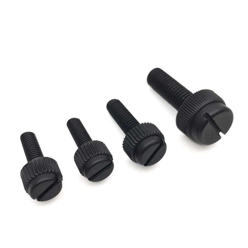Black Nylon Knurled Thumb Screws M3 5-25mm 50 / 8mm
