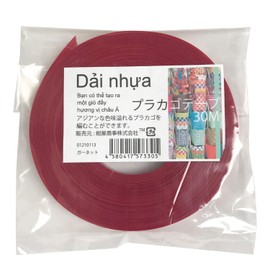 konyacorp Plakago Tape [Plastic Basket Bag for Crafting Dedicated PP Band] 0.6 inch (15 mm) Width x 99.8 ft (30 m) Roll #11 Garnet Color