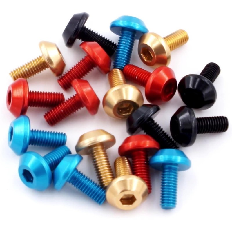 JMFahrrad 4PCS Titanium M5 x 12mm Hex Socket Head Bolt