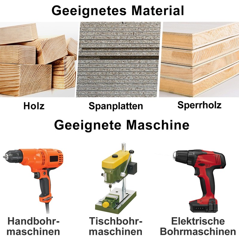 Countersink Drill Bit Set, Wood Drill, Countersunk Drill Bit for