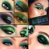Olive Green Eyeshadow Palette, Black Green Multichrome Eyeshadow for Green