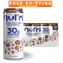 Nurri 30g Chocolate Ultra-Filtered Milkshake 11 fl. oz., 12 pk.