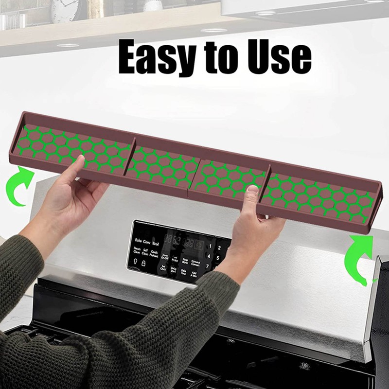 3 in 1 30 Inch Silicone Magnetic Stove Top Shelf