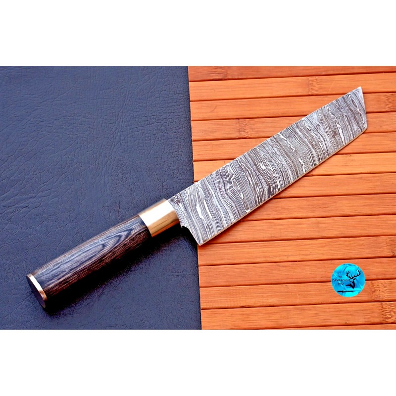 M DAMASCUS Custom HandMade Forged Damascus Steel Blade Chef Knife