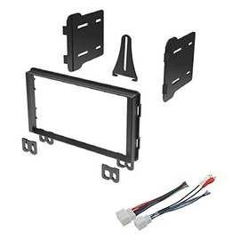 Double DIN Car Stereo Radio Install Dash Kit and Wire Harness Made for Ford: 2001-2003 Mustang and 2002-2003 Explorer