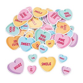 Conversation Heart Foam Shapes - Crafts for Kids and Fun Home Activities