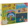 Schmidt Spiele 56212 Die Maus, Gute Freunde, 3x24 Teile Kinderpuzzle,