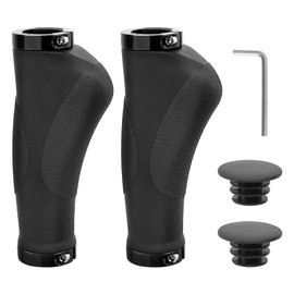 Bicycle Grips Ergonomic Non-Slip Rubber Handlebar Grips Bicycle Grips with Non-Slip Point Design, Universal Bicycle Handlebar Grips for Bicycles Mountain Bikes E-Bikes Road Bikes
