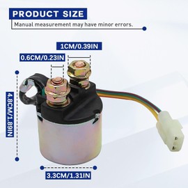 Starter Solenoid Relay for Honda TRX350 Rancher 350 2000-2006/TRX420 Rancher 420 2009-2014/TRX500 Foreman 500 2005-2009 2011-2013/TRX450 Foreman 450 1998-2004/TRX400 Foreman 400 1995-2003