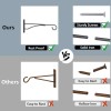 Eyrosa 8" Plant Hangers 6 Pack, Hanging Bracket for Wall