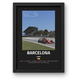 Lap Legends Barcelona F1 Track Framed Display Gift