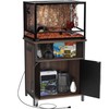GDLF Terrarium Stand Reptile Tank Stand with Accessories Storage and