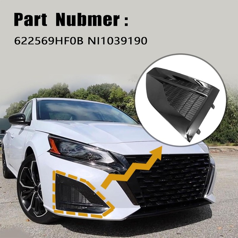 FZJDSD 1PC Black Passenger Right Side Front Fog Lamp Light